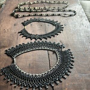 Shiny beaded necklaces